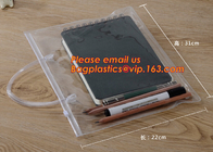 Simple clear Plastic PVC A4 file bag with zipper, pvc Ziplockk file bag, Custom PP A4 File Bag Document Bag Plastic Zippe