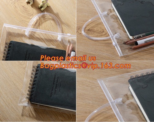 Simple clear Plastic PVC A4 file bag with zipper, pvc Zip lockkk file bag, Custom PP A4 File Bag Document Bag Plastic Zippe