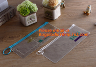 Simple clear Plastic PVC A4 file bag with zipper, pvc Ziplockk file bag, Custom PP A4 File Bag Document Bag Plastic Zippe