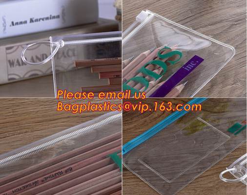 document pouch clear pvc file holder zipper lock file bag OEM, Colorful Printing PVC Document File Bag With Zipper