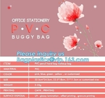 pencil handbags, makeup bags, School office supplies handle zipper file document bag,creative cartoon transparent froste