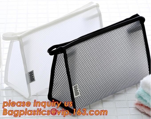 Promotional high quality custom logo plastic mesh document bag PVC file holder bag with zipper,A4 Colorful Printed Docum