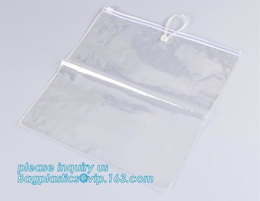 Eco friendly biodegradable compostable slider zipper bag transparent poly swimwear packaging bag/bikini bag green pack