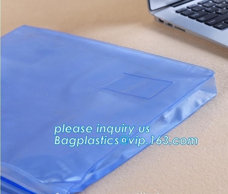 Biodegradable custom colored PVC zipfile document folder a4 document bag polyester zipper document bag waterproof bageas