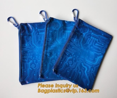 A4 PVC document carry bag,file pouch,A5 A6 PVC zipper pouch with sequins wholesales / customize 6 rings PVC zipper file