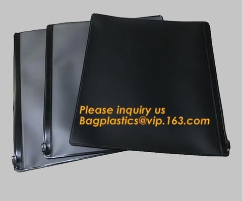 pvc Zip lockkk document file bag,Three-dimensional PVC Document Bag File Zipper Bag with Front Label Pocket bagplastics pac