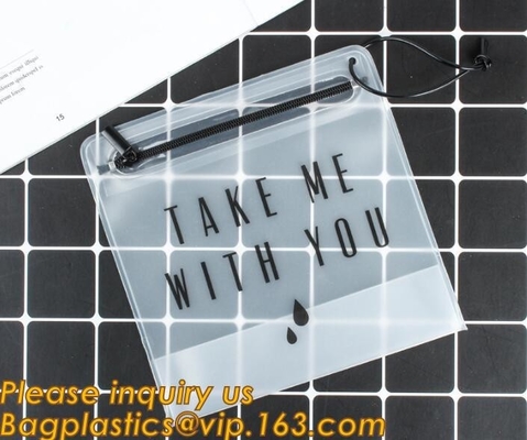 Factory direct15 Pcs A4 Size File Bags 5 Colors Waterproof PVC Bag Document Organizer and Office Stationery Storage