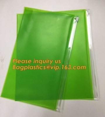 popular office stationary A4 pvc document bags with zipper,A4 PVC PP clear zipper file folder document bag bagplastics