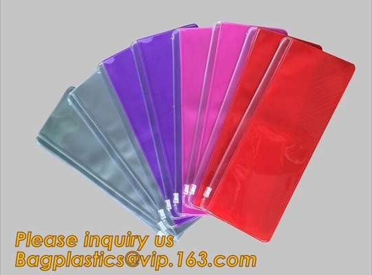 popular office stationary A4 pvc document bags with zipper,A4 PVC PP clear zipper file folder document bag bagplastics