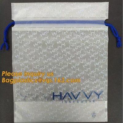 cornstarch based custom printed wholesale Eco friendly biodegradable hotel drawstring laundry plastic bag with logo