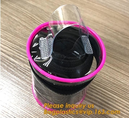 Hot selling luxury round tube lipstick pvc bag packaging high quality colorful paper cosmetic box with low price bagease