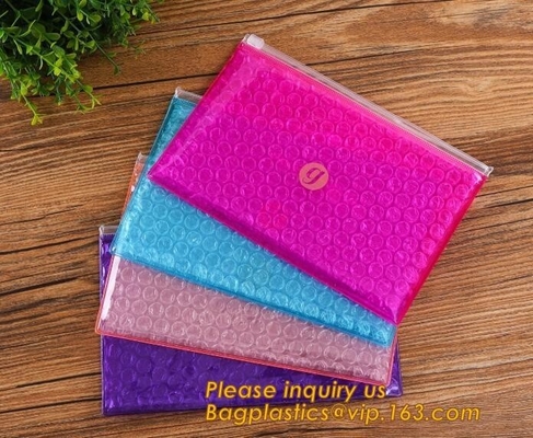 Bubble Zip lockkk bag/bubble slider bag/bubble zipper bag customize color size printing,Bubble Padded Bag EPE/PO Film Bag E