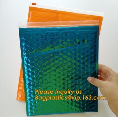 Flat Envelopes Zip lock Bubble Bag, Low Price Most Popular Bubble Slider Bag,Plastic PE Material Mailer Slider Air Ziplo