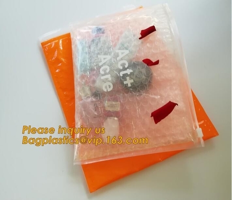 Flat Envelopes Zip lock Bubble Bag, Low Price Most Popular Bubble Slider Bag,Plastic PE Material Mailer Slider Air Ziplo