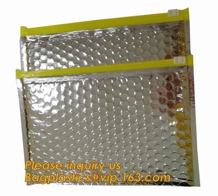 Promotional inner package shipping slider bubble bag,Plastic clear bubble bag with zip lock slider zipper bagease pack