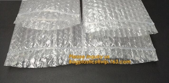 wholesale metallic glossy holographic cosmetic packing Zip lockkk bubble pouch slider zipper bubble bag bagease bagplastics