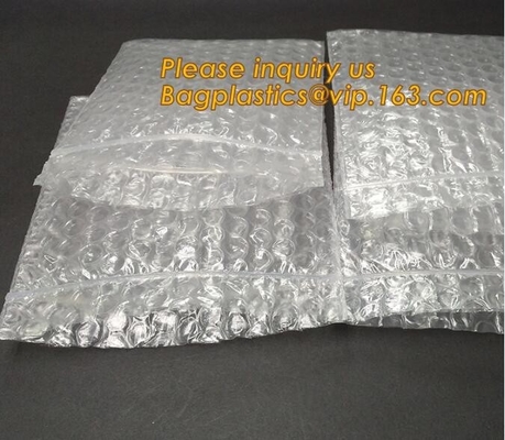 Reclosable Reusable Packing Bubblemetallic glossy holographic cosmetic packing Zip lockkk bubble pouch slider zipper bubble