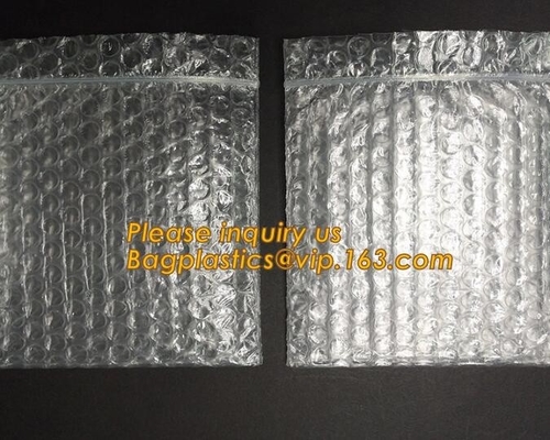 Reclosable Reusable Packing Bubblemetallic glossy holographic cosmetic packing Zip lockkk bubble pouch slider zipper bubble