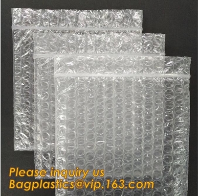 Reclosable Reusable Packing Bubblemetallic glossy holographic cosmetic packing Zip lockkk bubble pouch slider zipper bubble