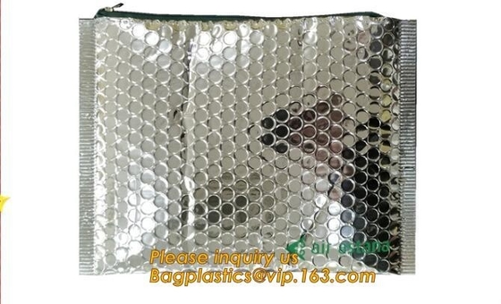 air mail metallic holographi rose gold bubble padded mailer / Zip lockkk bubble bag/ slider bubble bag,Holographic Factory