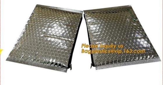 air mail metallic holographi rose gold bubble padded mailer / Zip lockkk bubble bag/ slider bubble bag,Holographic Factory