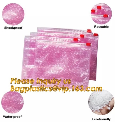 Protection Usage For Packaging Slider Bags Air Bubble Bags,Biodegradable pvc made shock resistance transparent clear zip