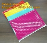 Factory Shiny Rose Gold Silver Cosmetic Zipper Bubble Bag Pink Bubble Bag With Slider, Padded Pink Zipper Lock PE Bag