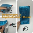 Zip lockkk Bubble Bag Zipper Padded Bag with LOGO for Cosmetic,custom colorful metallic bubble zipper bag Packaging Cosmeti