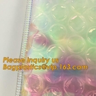transparent slider zipper bubble bag，Reusable portable PE bubble wine bottle protector bag,Zip lockkk bubble bag,slider pac
