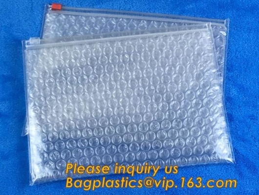 Cosmetic Slider Zip lockkk Bubble Bags Bubble Slide Pouch,Zip lockkk esd bubble bag bubble packaging wrap cosmetic pouch slide