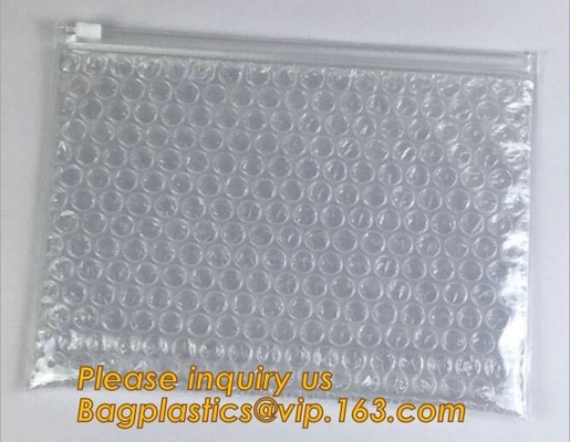 Cosmetic Slider Zip lockkk Bubble Bags Bubble Slide Pouch,Zip lockkk esd bubble bag bubble packaging wrap cosmetic pouch slide