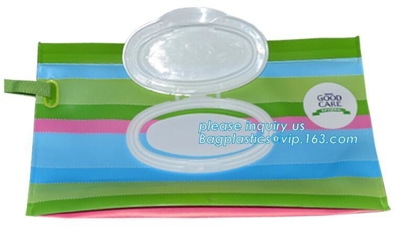 Travel wipes case reusable wet wipe bag travel wipes dispenser wipe, eco-friendly lovely baby wet wipe bag, wipes pouch