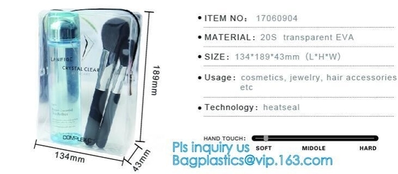 Cosmetic/ Makeup/ Toiletry Clear PVC Travel Wash Bag with handle, Cosmetic Gift Bags Tote Travel Makeup Bag for Zipper