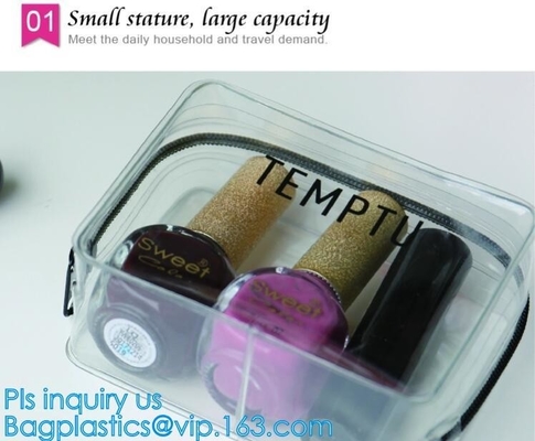 Travel Portable PVC Transparent Waterproof Cosmetic Bag Women Makeup Toiletry Bags, PVC Cosmetic Pouch, PVC Makeup Bag,