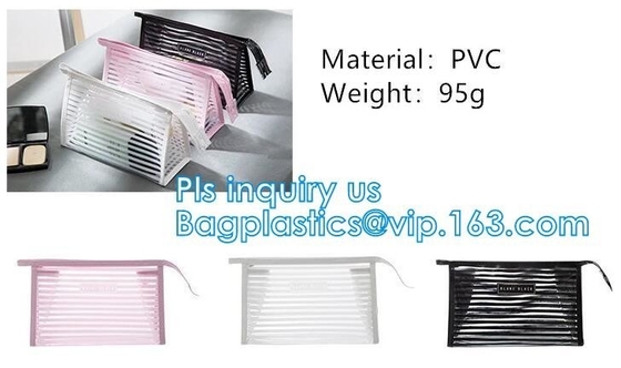 Toilet Towel Packaging Custom Clear Plastic PVC Travel Cosmetic Bag with Zipper, Eco friendly clear pvc zip lock pouch Z