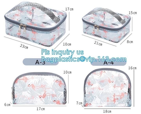 wholesale makeup bag travel pvc zipper bag, Organic Plastic PVC Bags Travel Cosmetic Bag seal Toiletry Zip Pouch, drawst