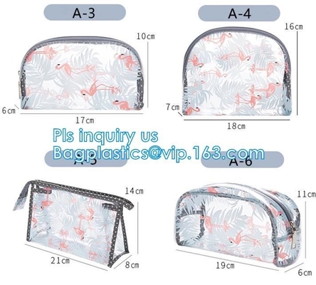 wholesale makeup bag travel pvc zipper bag, Organic Plastic PVC Bags Travel Cosmetic Bag seal Toiletry Zip Pouch, drawst