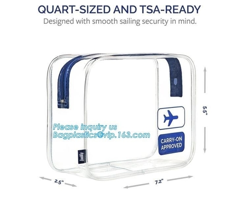 Waterproof customized folding pvc bag clear cosmetic bag with zipper, custom logo print shopping pvc plastic bag, tote