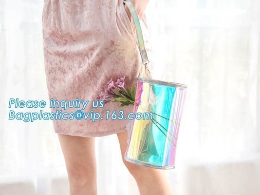 Matte surface packaging pvc poly bag, Purse PVC Handbag Chain Crossbody Bag, Satchel Women Handbag Designer Purse Bolsa