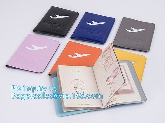 shinny promotion PVC Passport cover or Passport Case, PU and PVC grid card holder with zipper passport cover, Passport C