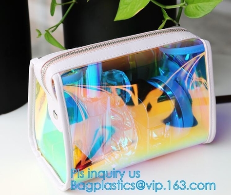 Bulk ladies travel pvc clear promotion make up bag, Toilet Towel Packaging Custom Clear Plastic PVC Travel Cosmetic Bag