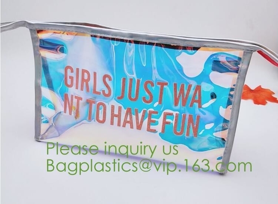 printed PVC zipper bag ,transparent PVC swimwear packaging bag,bikini bag,zipper bag for cosmetic packing bagease bagpac