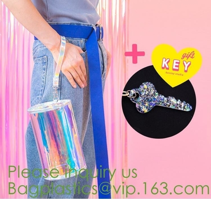 holographic pvc bags, holographic packs, holographic pouch bags, holographic metialized cosmetic make up, holographic PU