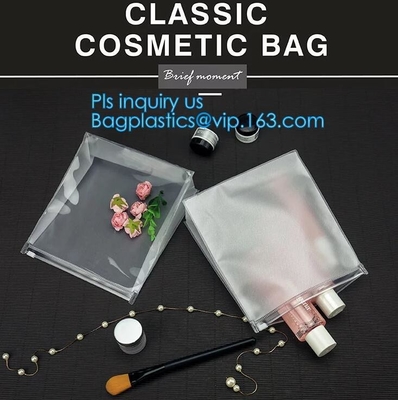 plastic A4 file bag document bag, children traveling EVA bag, resealable slider clothes packing, slider zip lock with ho