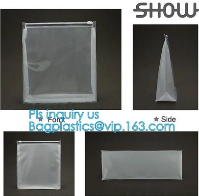 plastic A4 file bag document bag, children traveling EVA bag, resealable slider clothes packing, slider zip lock with ho