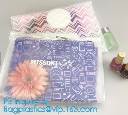 vinyl zipper pouch/Clear slider pouch/ vinyl slider bag, Frosted Zip lockkk bag EVA PVC hanger bag for clothes, EVA frost d