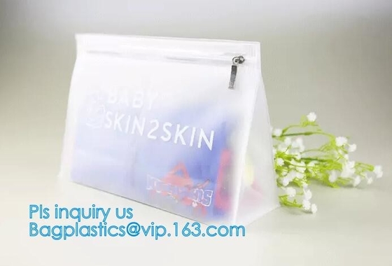 Zip lockkk slider bags for pencils pens, PVC Cosmetic Packaging Bags with Slide Zipper, eco friendly customized slider zipl
