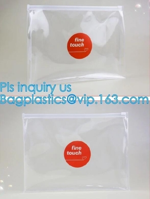 Horizontal Style Top Slider Closure Zip PVC Pack Bag for Tower Clothing Pack Clear and Frosted Sides, PVC / EVA / TPU zi