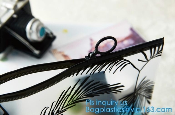 slider zipper pvc pouch clear vinyl pvc Zip lockkk bags, Custom Logo PVC Transparent Slider Zipper Flat Bag, clothes packin