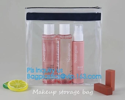 fashion thick clear retail custom printed pvc slider zipper bag, mini plastic zipper cosmetic slider zip bags with print